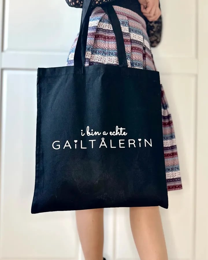 I BIN A ECHTE GAILTALERIN // Baumwolltasche schwarz