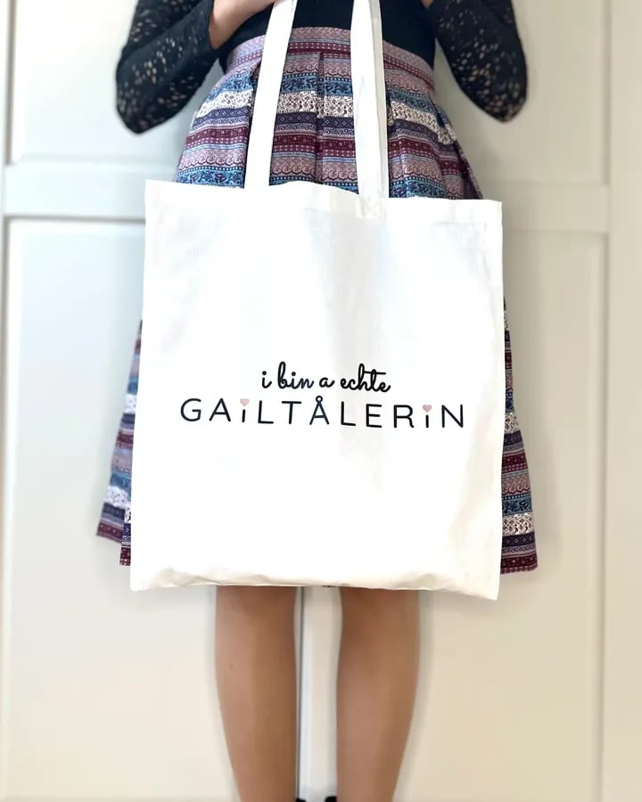 I BIN A ECHTE GAILTALERIN // Baumwolltasche weiß