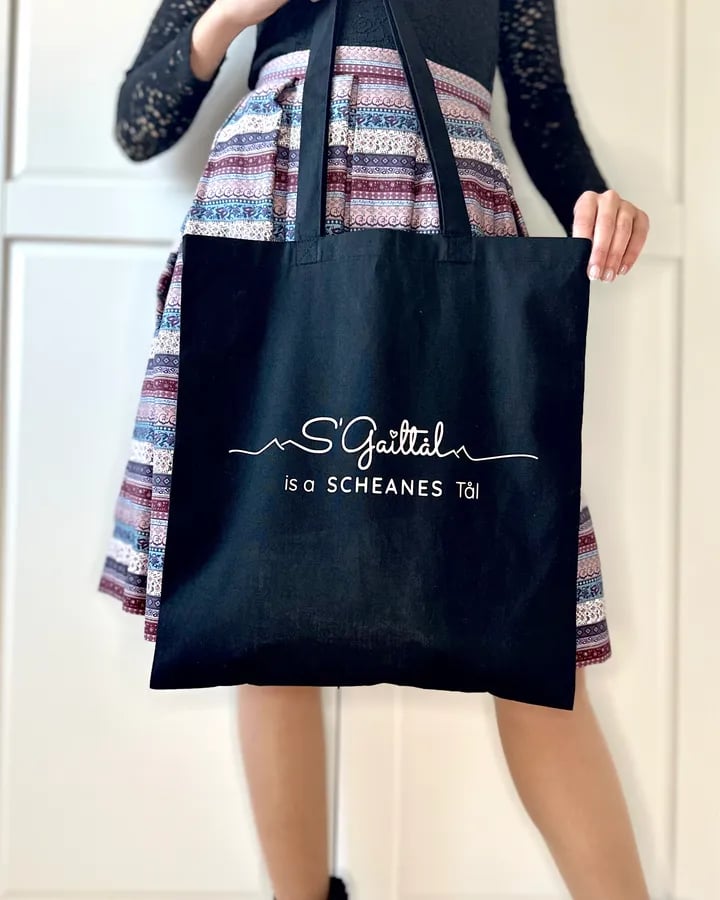 S'GAILTAL IS A SCHEANES TAL // Baumwolltasche schwarz