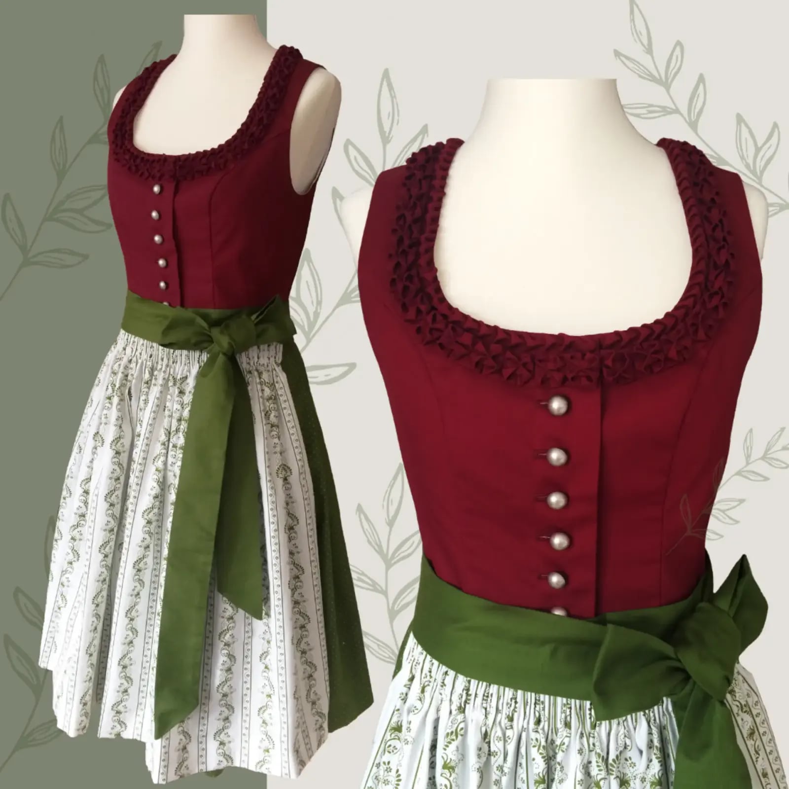 Maßgefertigtes Dirndl bzw. Trachtenkleid, Arbeit 48 von 60