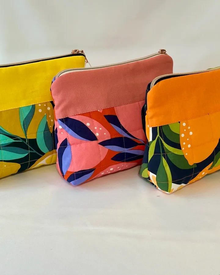 Kosmetiktasche ZITRUS - personalisierbar