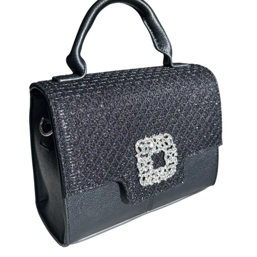 Tasche BONNIE // schwarz glitzer